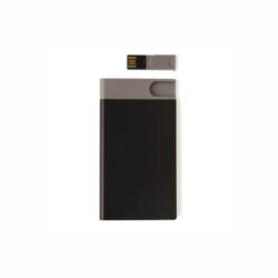 2500 mAh Powerbank With 8GB USB - Black