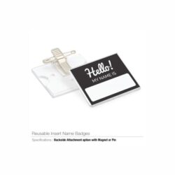 Reusable Insert Name Badges