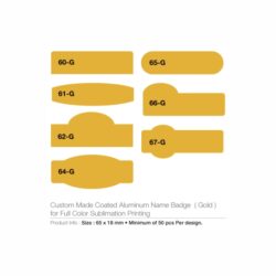 Custom Made Name Badges Gold