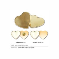 Heart Shape Metal Badges