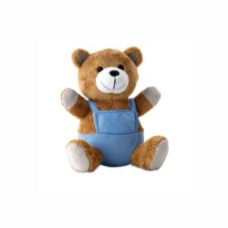 Teddy bear plush dressed with colourful outfit.