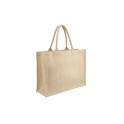 Eco-neutral Jute Shopping Bag - Horizontal - White