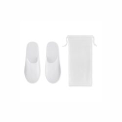 Pair of polyester hotel slippers - Image 3