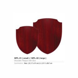 Wooden Plaque with Box Vertical Size QS-MA1807