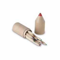 12 wooden pencils in pencil shaped wooden box. - Image 3