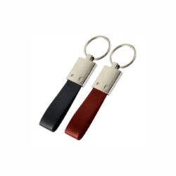 Metal Keychains with Leather Strap - Image 3