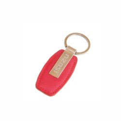 Metal with Leather Keychain