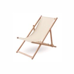 Beach wood traditional deck chair