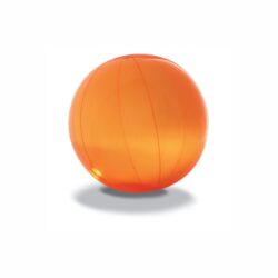 Beach ball in transparent PVC. Inflated: Ø28cm