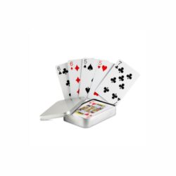 Classic playing cards in a silver tin box. 54 cards. - Image 4