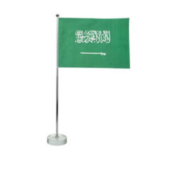 Flag with Metal Pole & Clear Glass Round Base - Image 3