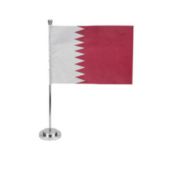Flag with Metal Pole & Silver Plated Plastic Base - Image 3