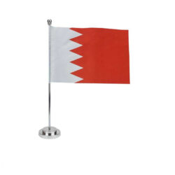 Flag with Metal Pole & Silver Plated Plastic Base - Image 5