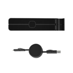 BRELA - @memorii Set of Recycled Laptop Stand and retractable cable - Black - Image 3