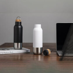 AVERSA - Hans Larsen RCS Recycled Stainless Steel Insulated Water Bottle - White - Image 3