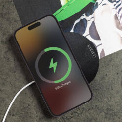 ANZIO - Recycled Leather 15W Wireless Charger - Black - Image 3
