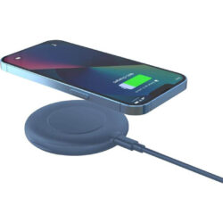 OSLO - @memorii Recycled 15W Wireless Charger Multi - Cable Set - Blue - Image 4