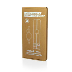 BRELA - @memorii Set of Recycled Laptop Stand and retractable cable - Black - Image 4