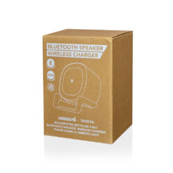 TASOVA - @memorii Recycled 15W Wireless Charger Bluetooth Speaker - White/Tan - Image 5