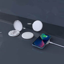 OSLO - @memorii Recycled 15W Wireless Charger Multi - Cable Set - Blue - Image 5