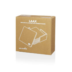 LAAX - eco-neutral RPET Set of 6 Felt Coasters with Bamboo Stand - Image 6