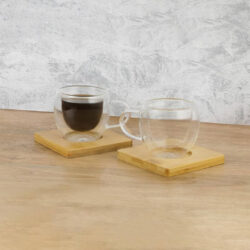 PAMA - Set of 2 Expresso Cup with Bamboo Coaster - Image 6