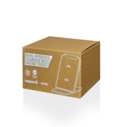 BASEL - @memorii Recycled 10W Wireless Charger Phone Stand - White - Image 6