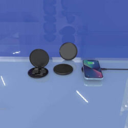 OSLO - @memorii Recycled 15W Wireless Charger Multi - Cable Set - Blue - Image 6