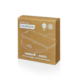 ANZIO - Recycled Leather 15W Wireless Charger - Black - Image 7