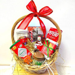 Christmas in a Wicker Basket