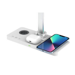 VELES - @memorii 3 in 1 Wireless Charger with Desk Lamp - White - Image 4