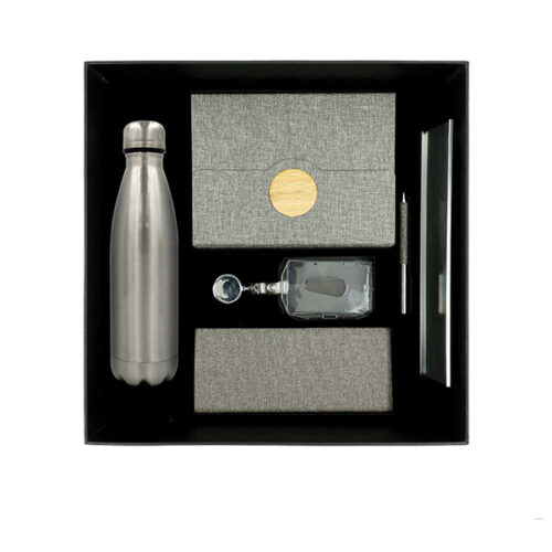 4 Promotional Gift Sets with Black Cardboard Gift Box