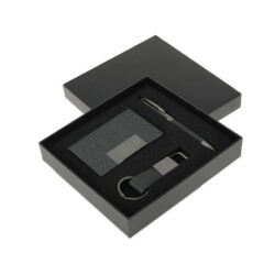 SILVAN - Giftology Gift Set (Card Holder, Key Chain and Pen) - Black