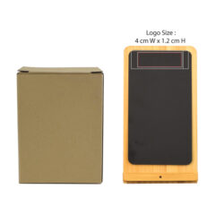 BAMBOO PHONE HOLDER WIRELESS CHARGER LIGHT UP LOGO - Image 4