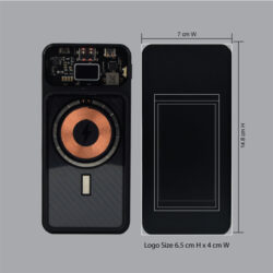 TRANSPARENT MAGNETIC WIRELESS LIGHT-UP LOGO POWERBANK FAST CHARGER - Image 4