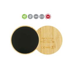 Bamboo Wireless Charger 15W Fast Charging with LED Logo - Image 6