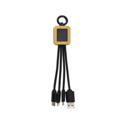 Bamboo Light Up Logo Multi-Charging Cables Type C
