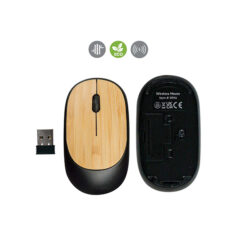 Bamboo Wireless Mouse in Black Color - Image 5