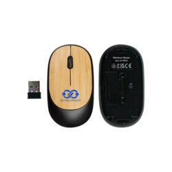 Bamboo Wireless Mouse in Black Color - Image 4