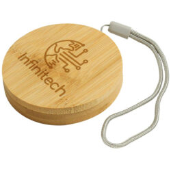 Multi-Charging Cable Set in Round Bamboo Case