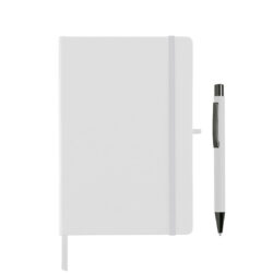 BORNA - Giftology A5 Hard Cover Notebook and Pen Set - White
