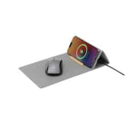 BLACE - CHANGE ZERO Recycled PU 15W Wireless Mousepad & Desk Organizer - Grey - Image 6