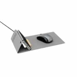BLACE - CHANGE ZERO Recycled PU 15W Wireless Mousepad & Desk Organizer - Grey - Image 5