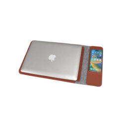 CAMDEN - Giftology 14" Felt Laptop Sleeve With 15W Magnetic Charger - Tan - Image 4