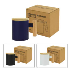 UAE Day Coffee Mugs with Bamboo Handle and Lid 380ml - Image 5