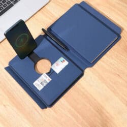 ONEX - CHANGE ZERO Recycled 10000mAh 15W MagSafe Wireless A5 Organizer 32GB - Navy Blue - Image 7