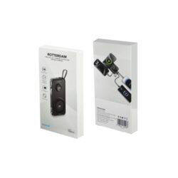 ROTTERDAM - @memorii® 10,000mAh Universal Wireless Powerbank with inbuilt cables - Black - Image 6