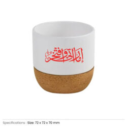 UAE Day Ceramic Cup with Cork Base 6 oz Matte Finish - Image 5
