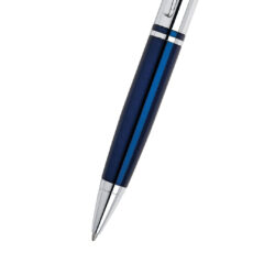Cross Calais™ Chrome/Blue Lacquer with Polished Chrome Appointments Ballpoint Pen - Image 3