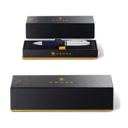 Cross Calais™ Chrome/Blue Lacquer with Polished Chrome Appointments Ballpoint Pen - Image 4